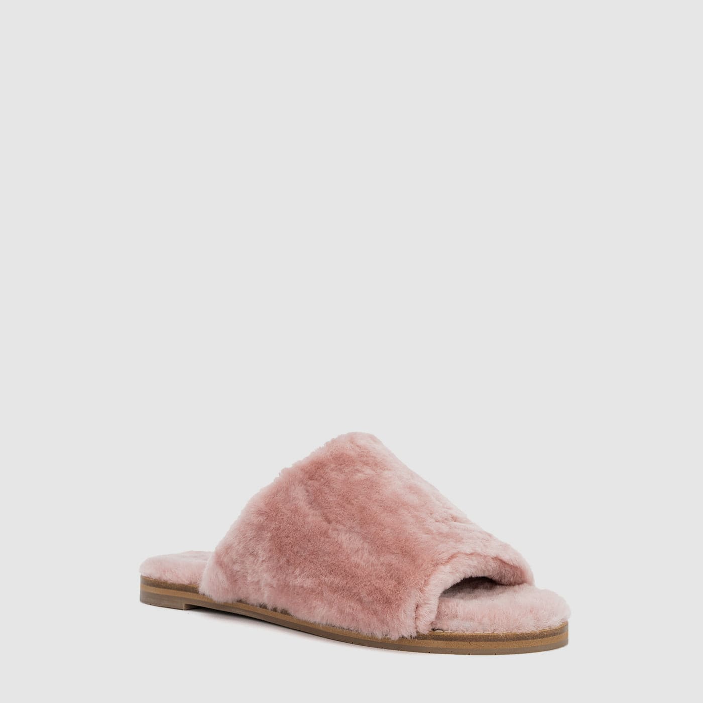 Kimberly Pink Faux-Fur Slide Slippers