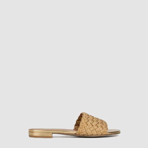 Either/Or: The Woven Leather Slide Sandals